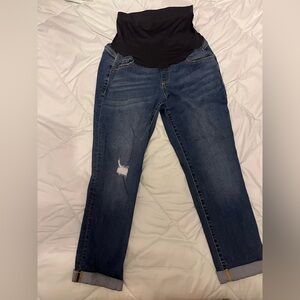 GLO Jeans Dark Blue Maternity Ankle Jeans